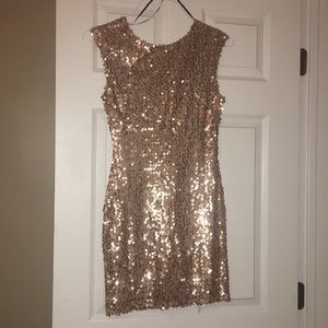 Gold Sequins Party Dress